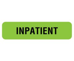Inpatient Chart Label, 1-1/4" x 5/16"