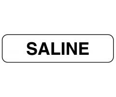 Anesthesia Label, Saline, 1-1/4" x 5/16"