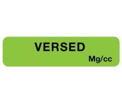 Anesthesia Label, Versed mg/cc, 1-1/4" x 5/16"