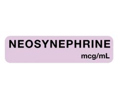 Anesthesia Label, Neosynephrine mcg/mL, 1-1/4" x 5/16"