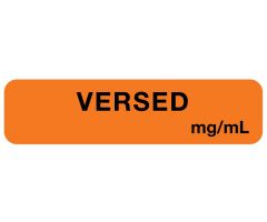 Anesthesia Label, Versed mg/mL, 1-1/4" x 5/16"