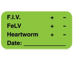 F.I.V. + - FeLV + - 1-5/8" x 7/8"