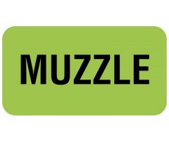 Muzzle Label, 1-5/8" x 7/8"