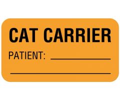 CAT CARRIER PATIENT Communication Label 1-5/8" x 7/8"