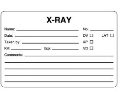 X-Ray Information Label, 4" x 2-5/8"