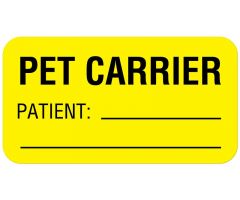 PET CARRIER PATIENT Communication Label 1-5/8" x 7/8"