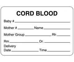 Cord Blood Label, 3" x 2"