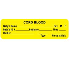 Cord Blood Label, 3" x 7/8" - ULBB779