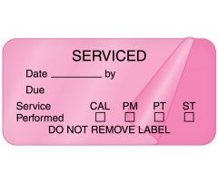 Electrical Equipment Safety Label, 2" x 1" - Fluorescent Pink