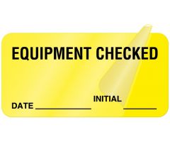 Equipment Checked Label, 2" x 1"