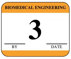 Biomedical Engineering Inspection Label, 1-1/4" x 1" - ULBE2003