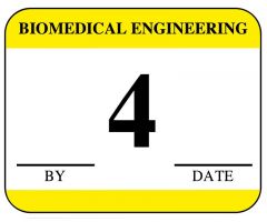 Biomedical Engineering Inspection Label, 1-1/4" x 1" - ULBE2004