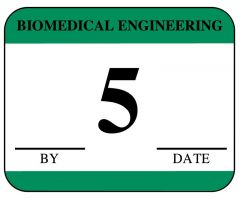 Biomedical Engineering Inspection Label, 1-1/4" x 1" - ULBE2005