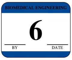 Biomedical Engineering Inspection Label, 1-1/4" x 1" - ULBE2006