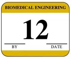 Biomedical Engineering Inspection Label, 1-1/4" x 1" - ULBE2012