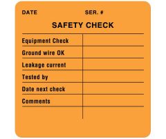 Electrical Equipment Safety Label, 2-1/2" x 2-1/2"