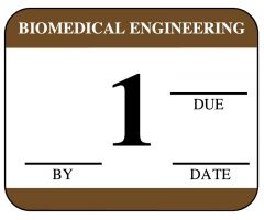 Biomedical Engineering Inspection Label, 1-1/4" x 1" - ULBE4001