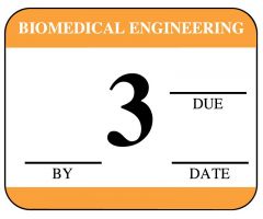 Biomedical Engineering Inspection Label, 1-1/4" x 1" - ULBE4003