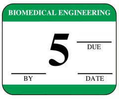 Biomedical Engineering Inspection Label, 1-1/4" x 1" - ULBE4005