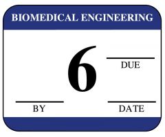 Biomedical Engineering Inspection Label, 1-1/4" x 1" - ULBE4006