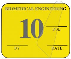 Biomedical Engineering Inspection Label, 1-1/4" x 1" - ULBE400A10