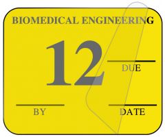 Biomedical Engineering Inspection Label, 1-1/4" x 1" - ULBE400A12