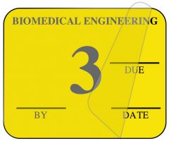 Biomedical Engineering Inspection Label, 1-1/4" x 1" - ULBE400A3