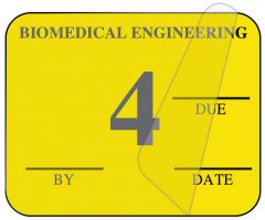 Biomedical Engineering Inspection Label, 1-1/4" x 1" - ULBE400A4