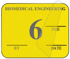 Biomedical Engineering Inspection Label, 1-1/4" x 1" - ULBE400A6