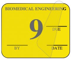 Biomedical Engineering Inspection Label, 1-1/4" x 1" - ULBE400A9