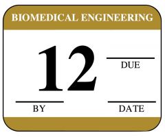 Biomedical Engineering Inspection Label, 1-1/4" x 1" - ULBE4012