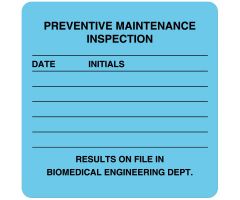 Equipment Repair and Maintenance Label, 2-1/2" x 2-1/2" - ULBE407