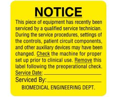 Equipment Repair and Maintenance Label, 2-1/2" x 2-1/2" - ULBE442
