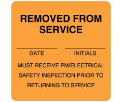 Equipment Repair and Maintenance Label - ULBE451