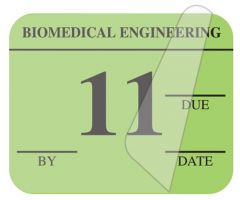 Biomedical Engineering Inspection Label, 1-1/4" x 1" - ULBE500A11