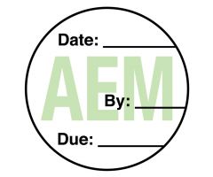 AEM Equipment Maintenance Label, 3/4"