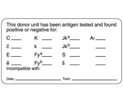 Antigen Testing Label, 3" x 1-5/8"