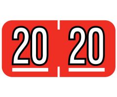 Barkley Compatible 2020 Year Label, 1-1/2" x 3/4" ULIF890020