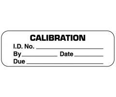 Calibration Label, 2" x 1/2"