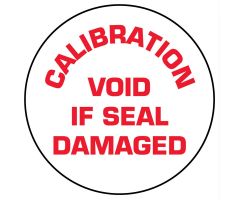 White Tamper-Evident Calibration Void If Seal Damaged Label, 3/4" x 3/4"