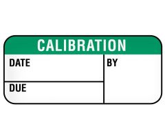 Calibration Label, 7/8" x 3/8"