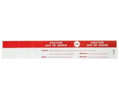 OUT OF ORDER Tyvek Status Band,12" x 2"