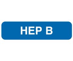 Vaccine Label, Hepatitis B, 1-1/4" x 5/16"