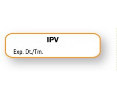 Vaccine Label, IPV -  1-1/4" x 5/16"