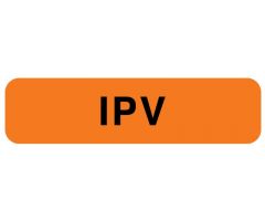 Vaccine Label, IPV, 1-1/4" x 5/16" - Orange