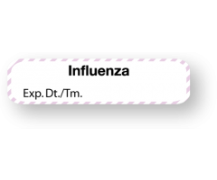 Vaccine Label, Influenza, 1-1/4" x 5/16"
