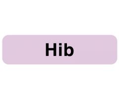 Vaccine Label, Hib, 1-1/4" x 5/16"