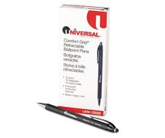 0.7 mm Fine Point Comfort Grip Ballpoint Pens, Black