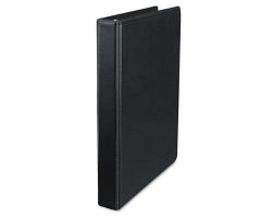 Black 1" Capacity Deluxe Round Ring View Binders