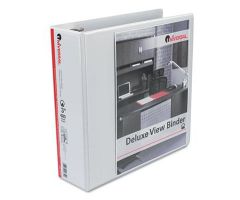 White 3" Capacity Deluxe Round Ring View Binders